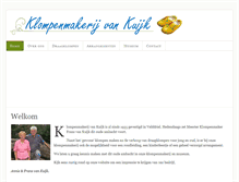 Tablet Screenshot of klompenmakerijvankuijk.nl